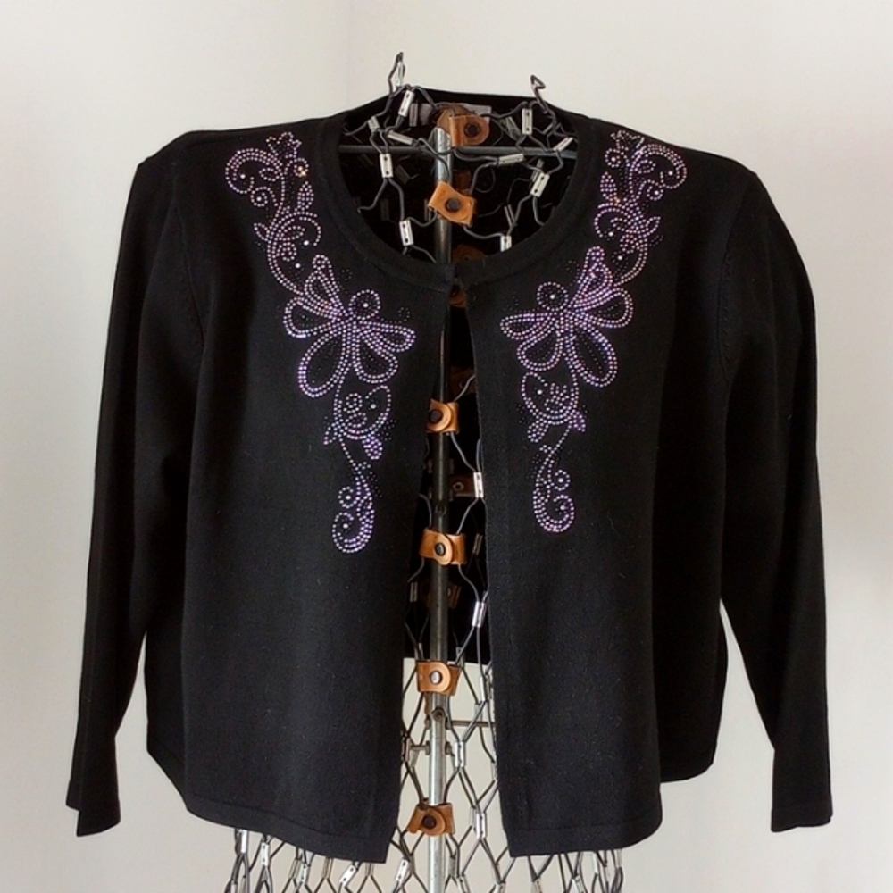 Spangled Black Vogue Club Bolero